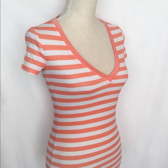 V-neck stripe print top